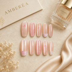 Blush Dawn Cat-Eye Press-On Nails