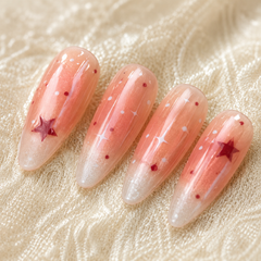 Petal Glow Cat-Eye Press-On Nails