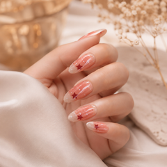 Petal Glow Cat-Eye Press-On Nails