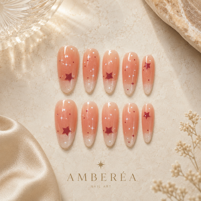 Petal Glow Cat-Eye Press-On Nails