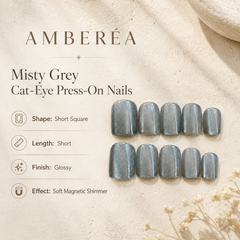 Soft Champagne Cat-Eye Press-On Nails