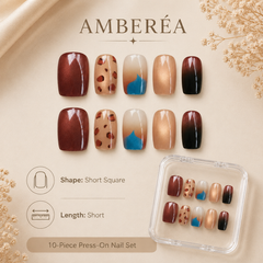 Wild Leopard & Cobalt Press-On Nails
