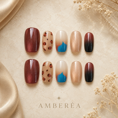Wild Leopard & Cobalt Press-On Nails