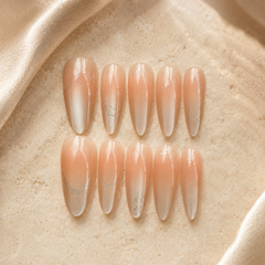 Champagne Veil Cat-Eye Press-On Nails