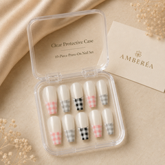 Vintage Argyle French Press-On Nails