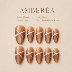 Amber Caramel Cat Eye Press-On Nails