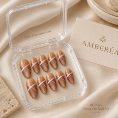 Amber Caramel Cat Eye Press-On Nails