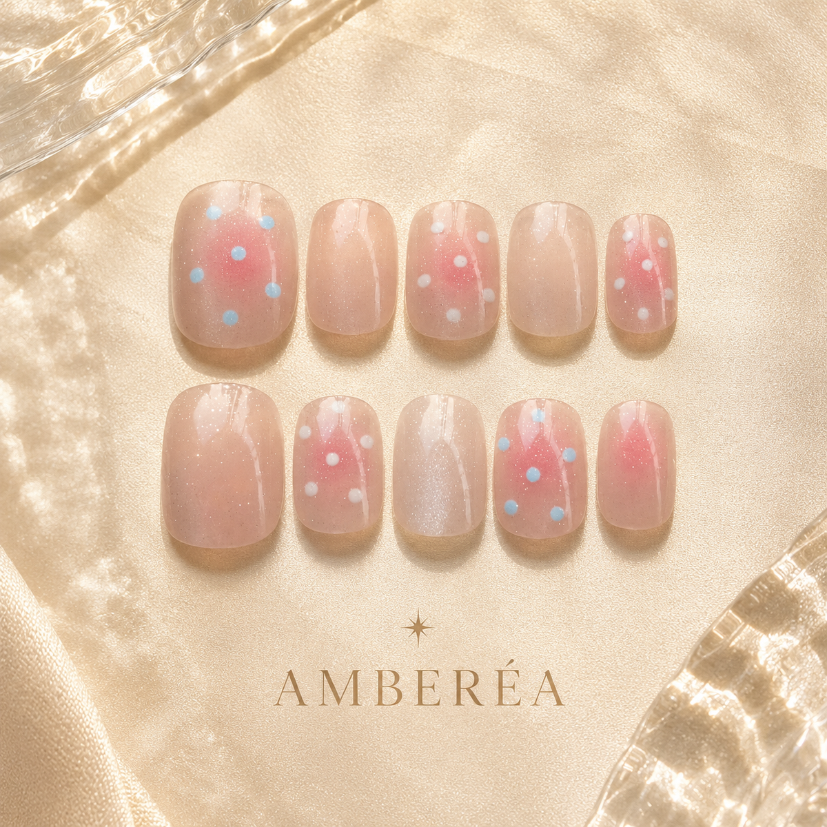 Soft Polka Dot Press-On Nails