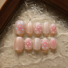 Soft Polka Dot Press-On Nails
