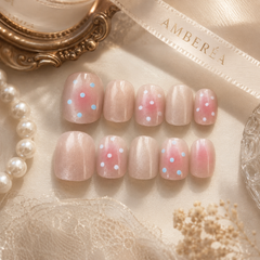 Soft Polka Dot Press-On Nails