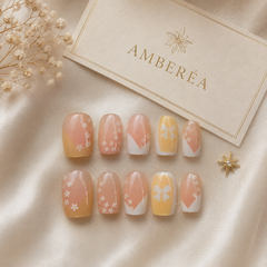 Daisy Bow Short Press-On Nails