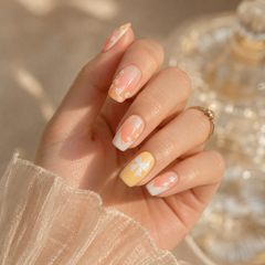 Daisy Bow Short Press-On Nails