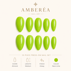 Neon Lime Cat Eye Press-On Nails