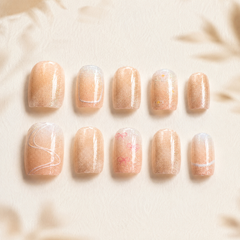 Soft Pink Shimmer Press-On Nails