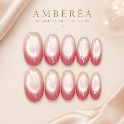 Pink White Pearl Ombre Press-On Nails