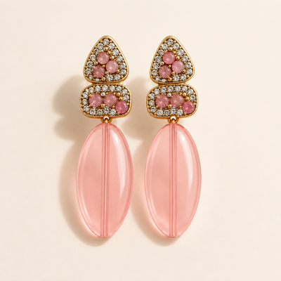 Colorful Glass Crystal Drop Earrings