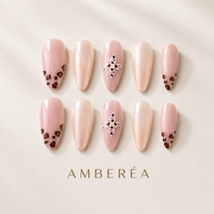 Soft Leopard Flower Press-On Nails