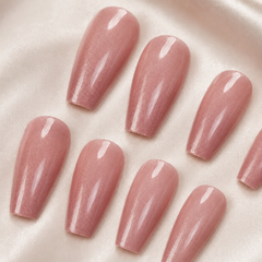 Soft Rose Shimmer Press-On Nails