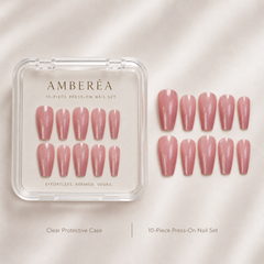 Soft Rose Shimmer Press-On Nails