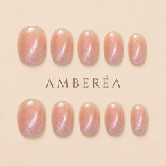 Pink Crystal Shimmer Press-On Nails