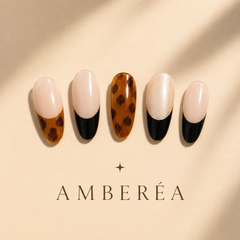 Amber Tortoiseshell French Press-On Nails