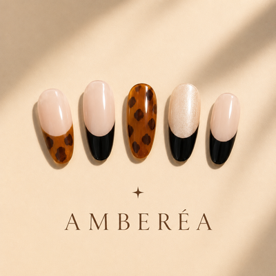 Amber Tortoiseshell French Press-On Nails