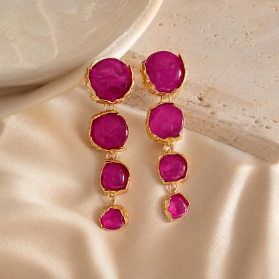 Fuchsia Drop Earrings