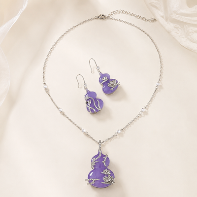 Purple Gourd Jewelry Set