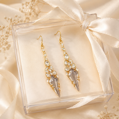 Crystal Chandelier Drop Earrings | Gold Bridal Statement Jewelry