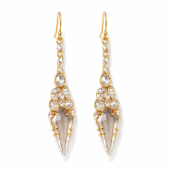 Crystal Chandelier Drop Earrings | Gold Bridal Statement Jewelry