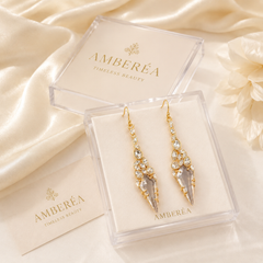 Crystal Chandelier Drop Earrings | Gold Bridal Statement Jewelry