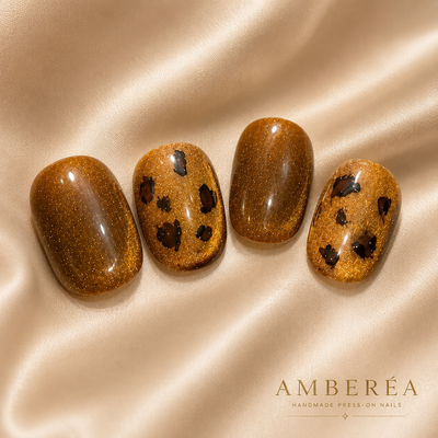 Amber Brown Leopard Press-On Nails
