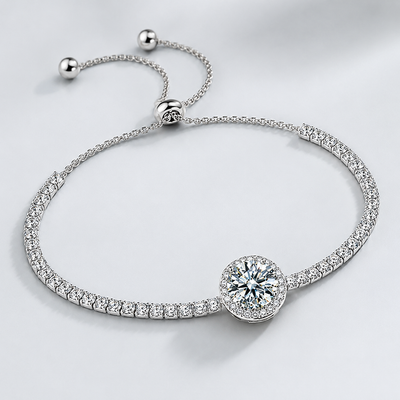 Moissanite Tennis Bracelet – Halo