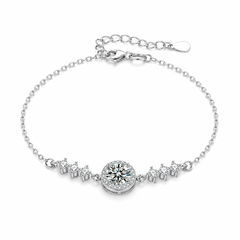 Moissanite Tennis Bracelet | Round Cut Luxury Bracelet for Women | AMBERÉA Fine Jewelry