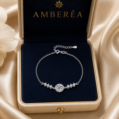 Moissanite Tennis Bracelet | Round Cut Luxury Bracelet for Women | AMBERÉA Fine Jewelry