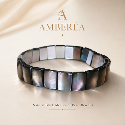 Natural Black Mother-of-Faux Pearl Bracelet