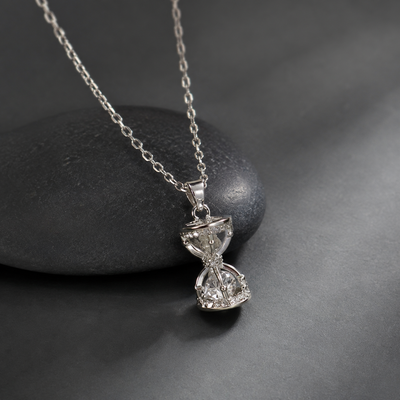 Moissanite Hourglass Necklace