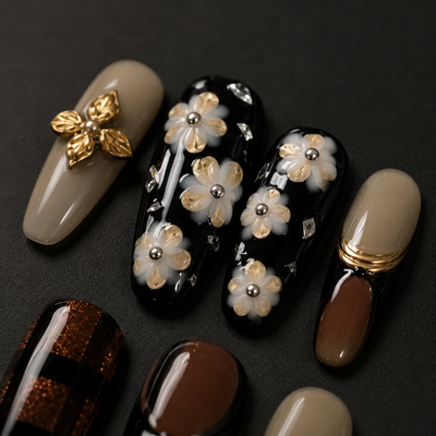 Dark Mocha Press-On Nails