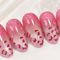 Pink Leopard Press On Nails | Luxury Blush Gel False Nails – AMBERÉA