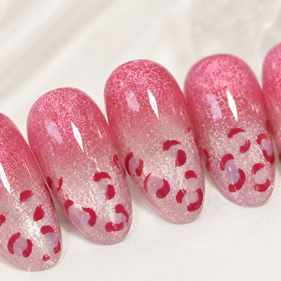 Pink Leopard Press-On Nails