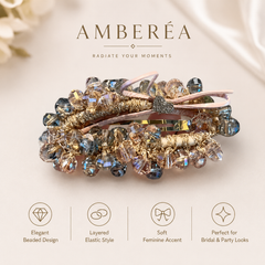 Crystal Beaded Hair Clip Set | Blush Pink Barrettes for Women – AMBERÉA