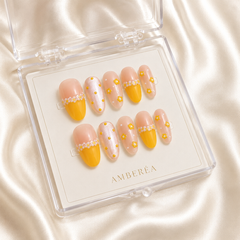 Yellow Daisy Press On Nails | Handmade Floral Gel Nails