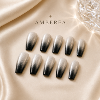 Smoky Silver Cat-Eye Press-On Nails