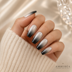Smoky Silver Cat Eye Press-On Nails