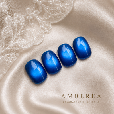 Royal Blue Cat-Eye Press-On Nails