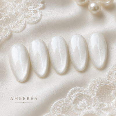 Pearl White Cat-Eye Press-On Nails – Bridal