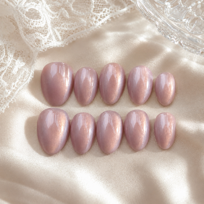 Rose Pink Cat-Eye Press-On Nails