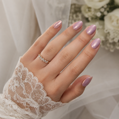 Rose Pink Cat Eye Press On Nails | Handmade Reusable Nails by AMBERÉA