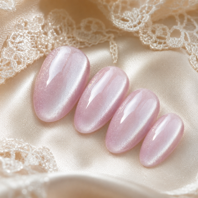 Soft Pink Cat-Eye Press-On Nails – Blush Almond