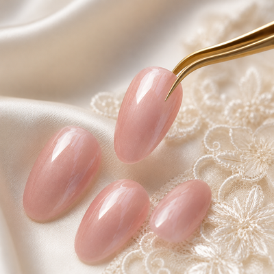 Soft Blush Pink Cat-Eye Press-On Nails